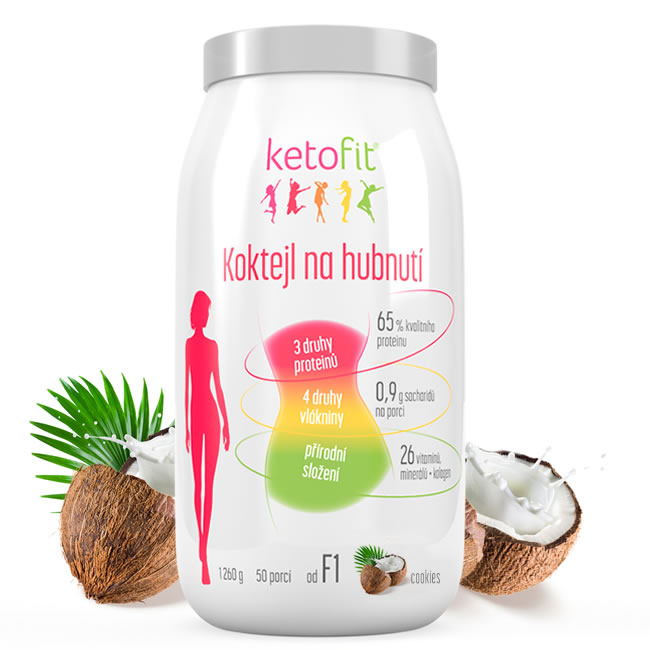 KetoFit KOKOSOVÝ SEN proteinový koktejl (50 porcí)