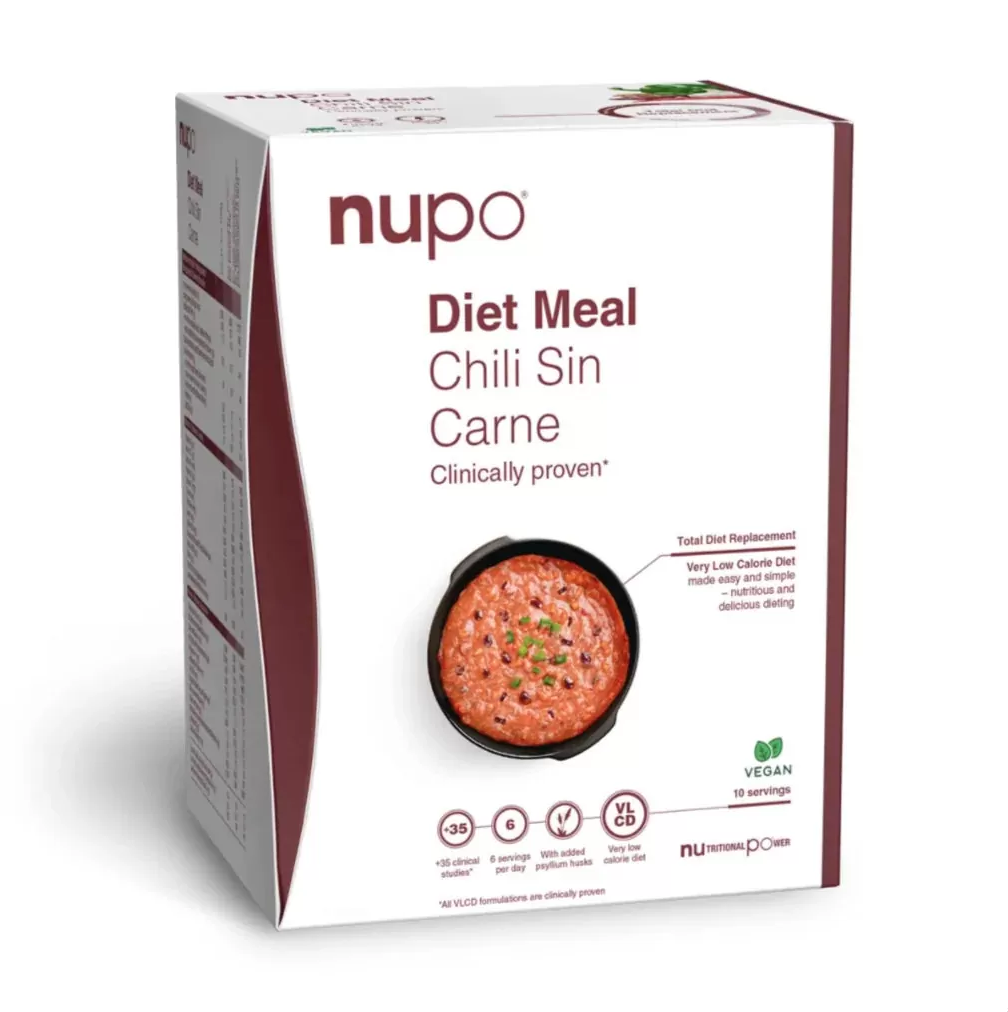 NUPO Dieta – teplé jídlo CHILI SIN CARNE (10 porcí)