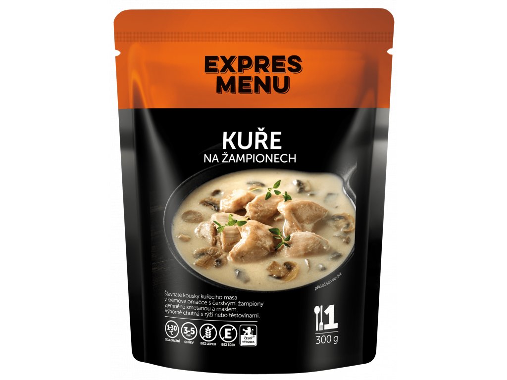 Expres Menu KUŘE na žampionech (1 porce)