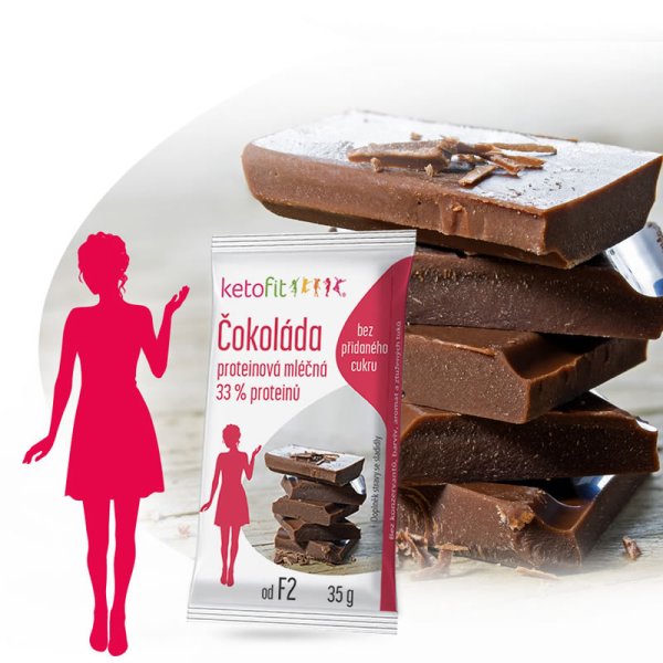 KetoFit MLÉČNÁ proteinová (33%) čokoláda
