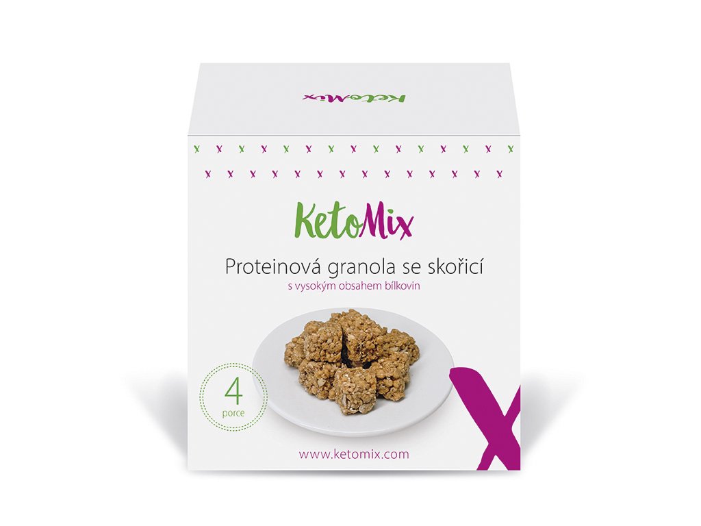 Fotografie KetoMix Proteinová GRANOLA se skořicí (4 porce)