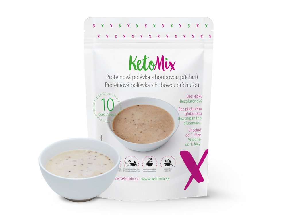 KetoMix Proteinová polévka s HOUBOVOU příchutí (10 porcí)