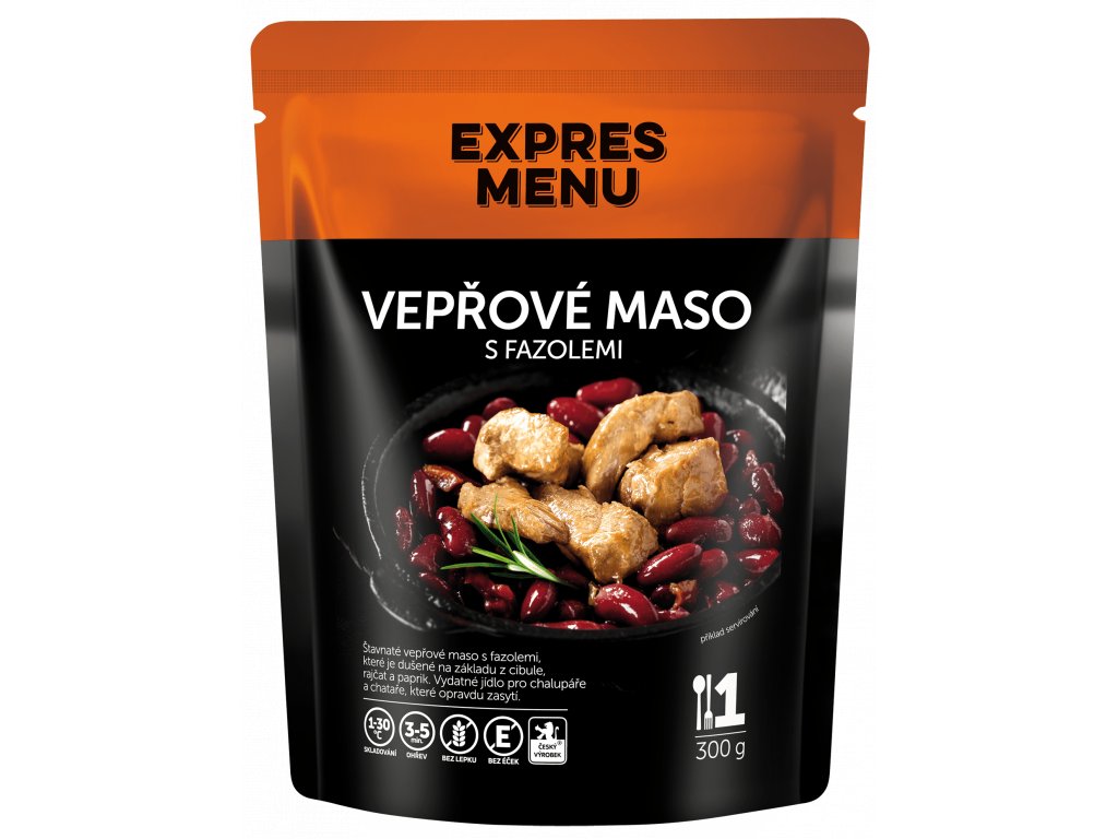 Expres Menu Vepřové maso s FAZOLEMI (1 porce)