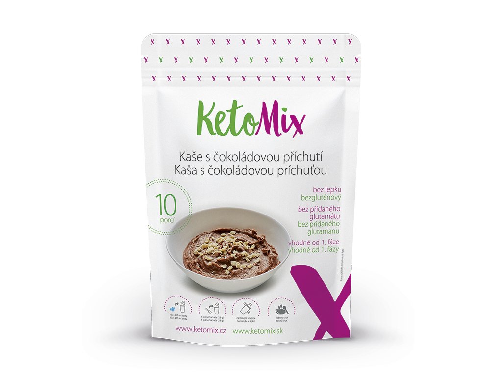 KetoMix Proteinová kaše s ČOKOLÁDOVOU příchutí (10 porcí)