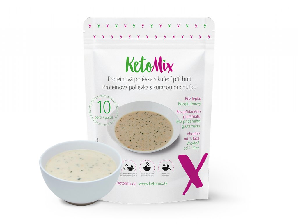 KetoMix Proteinová polévka s KUŘECÍ příchutí (10 porcí)