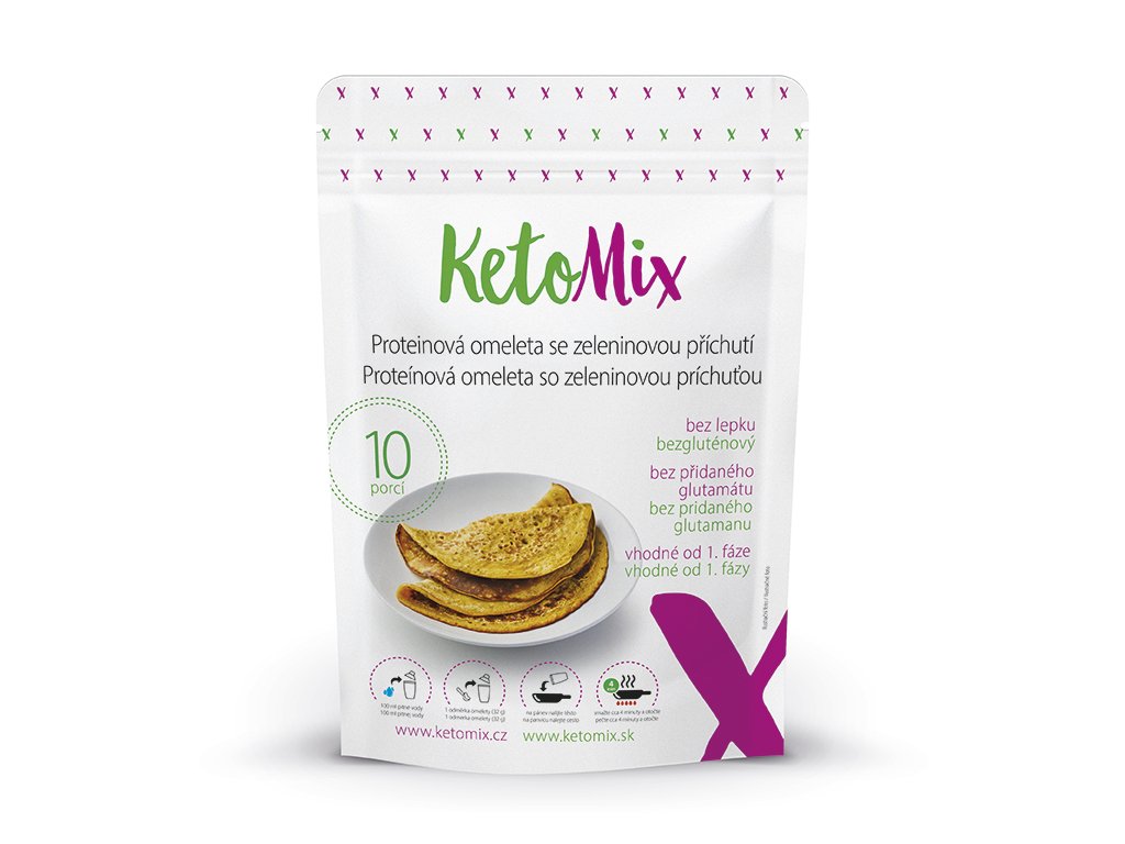 KetoMix Proteinová omeleta se ZELENINOVOU příchutí (10 porcí)