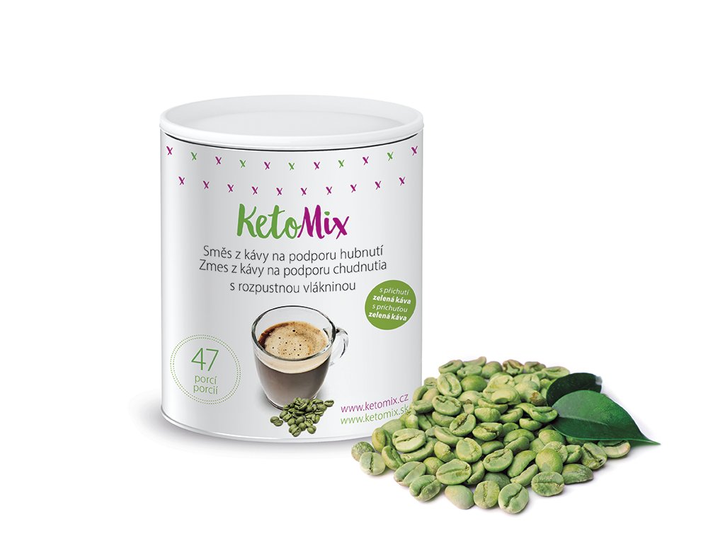 KetoMix Instantní káva na podporu hubnutí s příchutí ZELENÁ KÁVA a MATCHA (47 porcí)