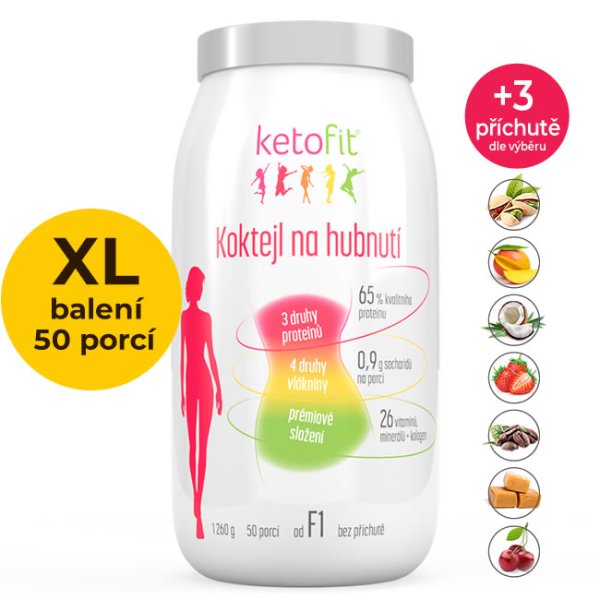 KetoFit KOKTEJL na hubnutí (50 porcí)