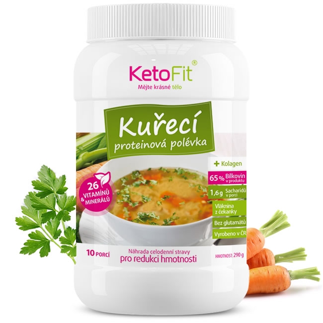 KetoFit Proteinová polévka KUŘECÍ (10 porcí)