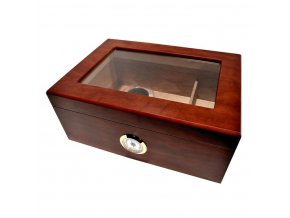 1845 humidor 50d brown glass