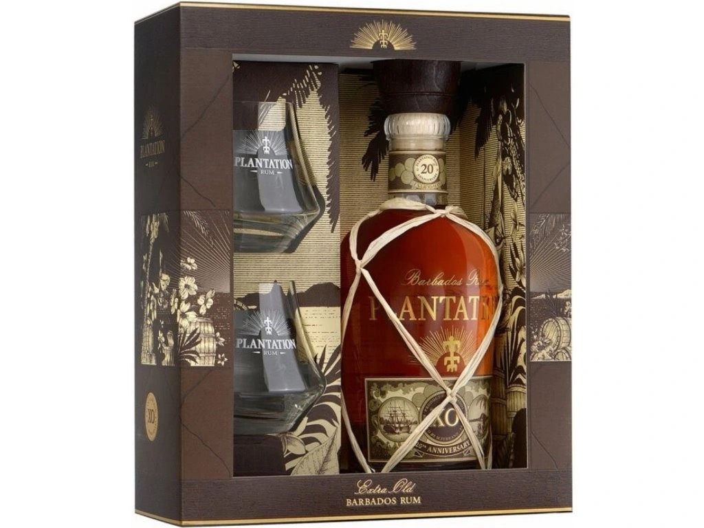 Plantation XO 20th Anniversary 0,7 l Dárkové balení + 2 skleničky
