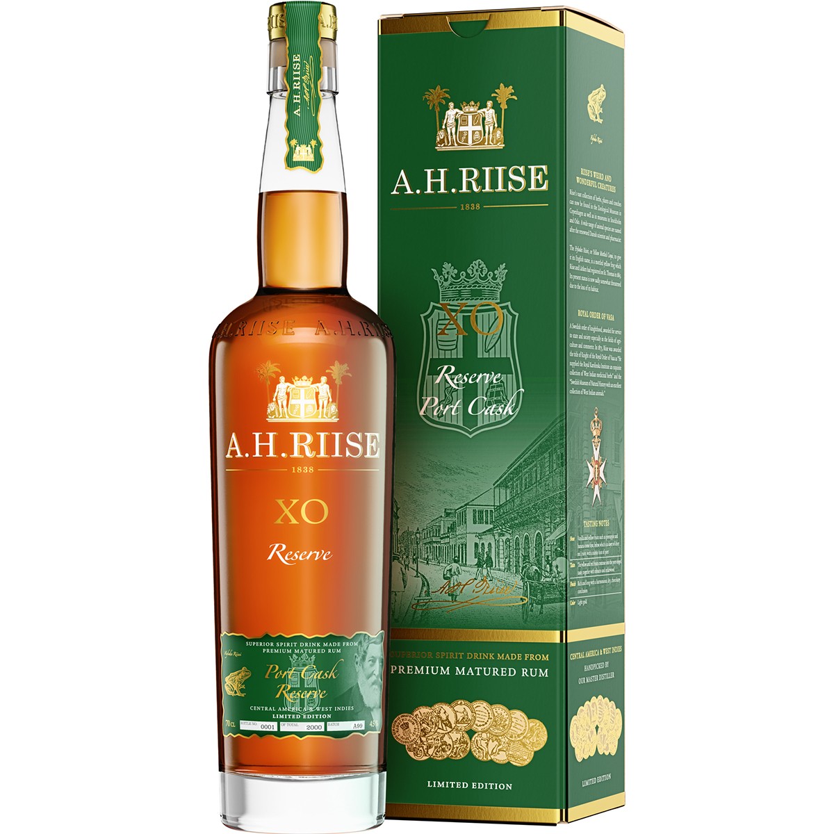 A.H. Riise XO Reserve Port Cask 0,7 l 45% (karton)