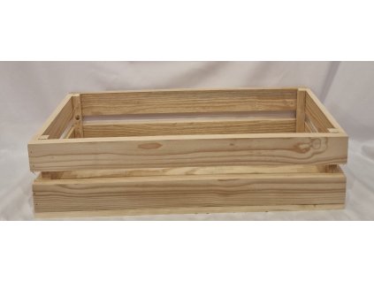 Truhlík 2 laťky - PŘÍRODNÍ - 60 cm