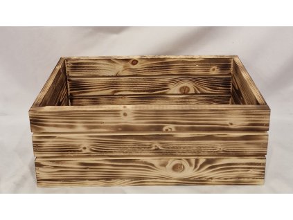 Truhlík 3 laťky - OPÁLENÝ - 40 cm