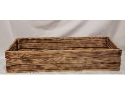 Truhlík 3 laťky - OPÁLENÝ - 80 cm