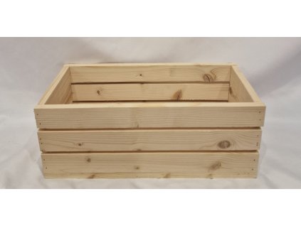 Truhlík 3 laťky - PŘÍRODNÍ - 40 cm