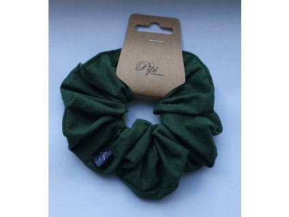 Gumička (Scrunchie) - Tmavě zelená
