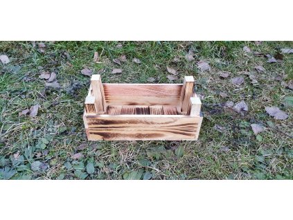 Bedýnka plná - 21x10x9 cm - Opálené dřevo