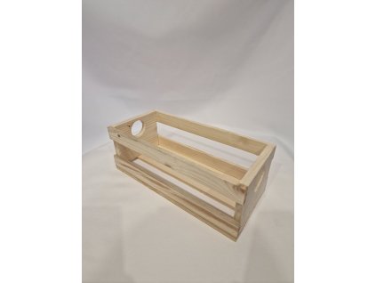 Bedýnka s kulatým výřezem 10,6x13,5x30 cm - Přírodní dřevo