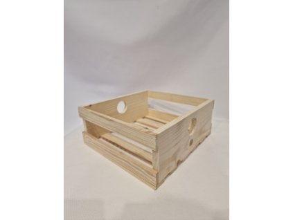 Bedýnka s kulatým výřezem 26,5x25x10,7 cm - Přírodní dřevo