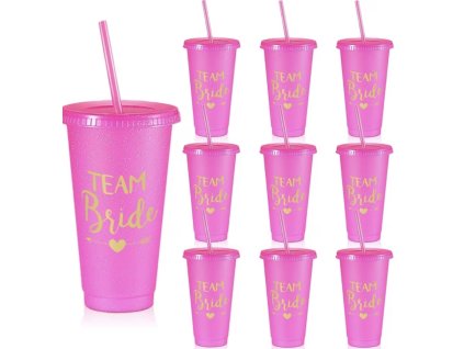 Opakovatelný kelímek „Team Bride“ – sada 10 ks (710 ml)