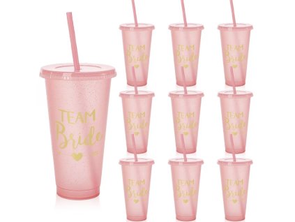 Opakovatelný kelímek „Team Bride“ – sada 10 ks (710 ml)