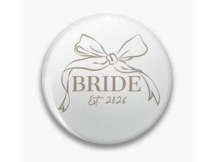 Svatební odznak BRIDE – Est. 2026