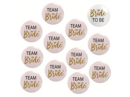 12ks Placky TEAM BRIDE & BRIDE TO BE 💍