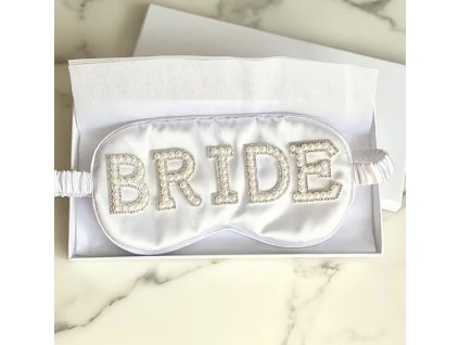 Saténová maska na spaní „Bride“
