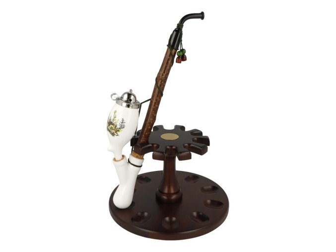 Dýmka keramická BPK 89-422.13 Srnka s mláďaty, 335mm  Dýmka keramická BPK 89-422.13 Srnka s mláďaty, 335mm