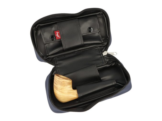 Pouzdro na 2 dýmky Angelo, modré  Pouzdro na 2 dýmky Angelo, modré