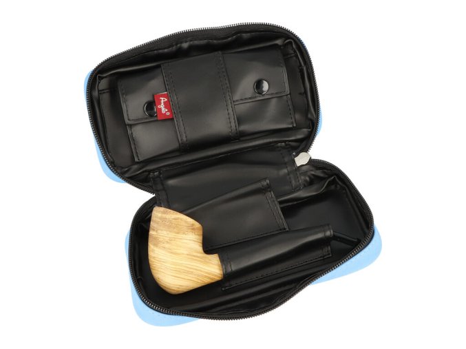 Pouzdro na 2 dýmky Angelo, modré/červené  Pouzdro na 2 dýmky Angelo, modré/červené