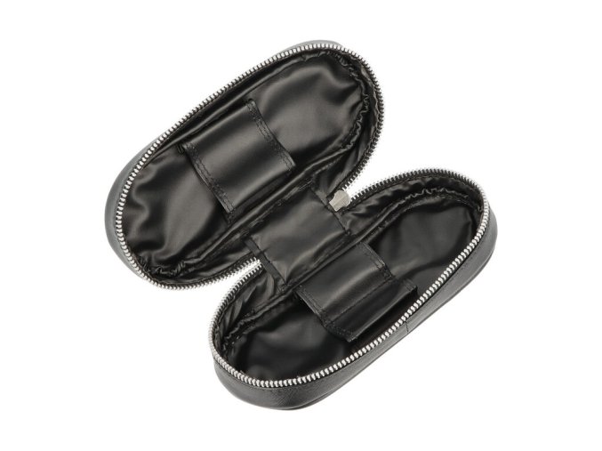 Pouzdro na 3 dýmky, černá kůže  Pouzdro na 3 dýmky, černá kůže