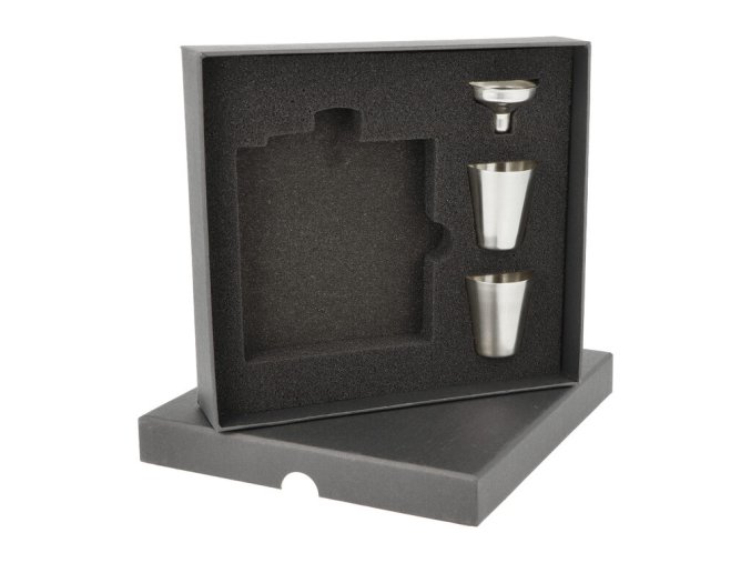 Hip Flask kazeta, 6oz, 2cups  Hip Flask kazeta, 6oz, 2cups