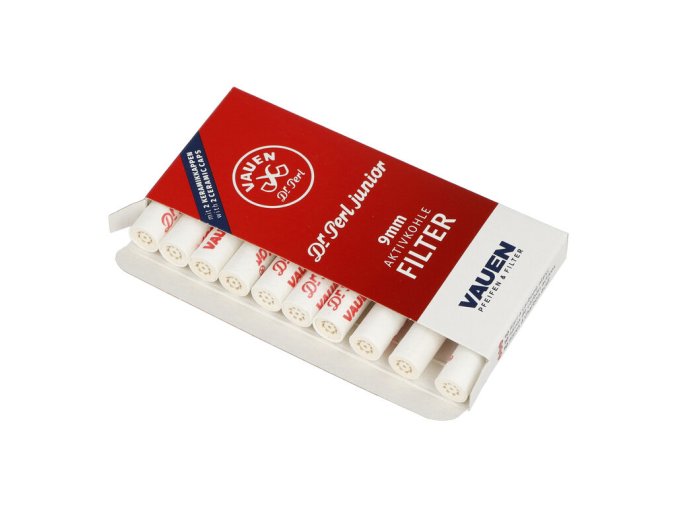 Filtry do dýmky Vauen Dr. Perl Junior, 10ks, 9mm  Filtry do dýmky Vauen Dr. Perl Junior, 10ks, 9mm