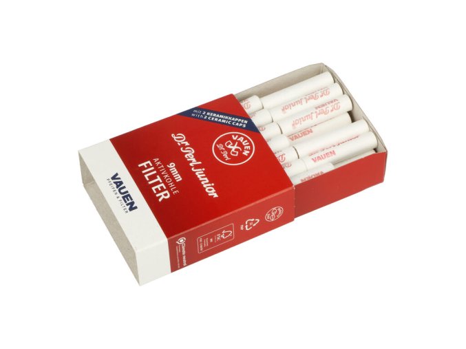 Filtry do dýmky Vauen Dr. Perl Junior, 40ks, 9mm  Filtry do dýmky Vauen Dr. Perl Junior, 40ks, 9mm
