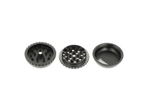 Drtič tabáku kovový Gyro Ball Black, 3.dílný, 62mm  Drtič tabáku kovový Gyro Ball Black, 3.dílný, 62mm