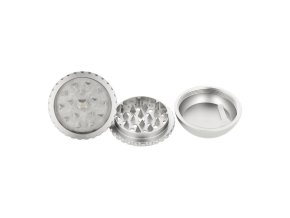 Drtič tabáku kovový Gyro Chrome, 3.dílný, 63mm  Drtič tabáku kovový Gyro Chrome, 3.dílný, 63mm