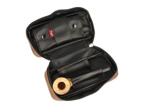 Pouzdro na 2 dýmky Angelo hnědé, PM  Pouzdro na 2 dýmky Angelo hnědé, PM