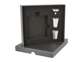 Hip Flask kazeta, 6oz, 2cups  Hip Flask kazeta, 6oz, 2cups