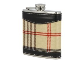 Placatka nerezová Tartan black, 180ml  Placatka nerezová Tartan black, 180ml