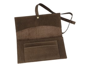 Pouzdro na tabák MM kožené, tmavě hnědé  Pouzdro na tabák MM kožené, tmavě hnědé