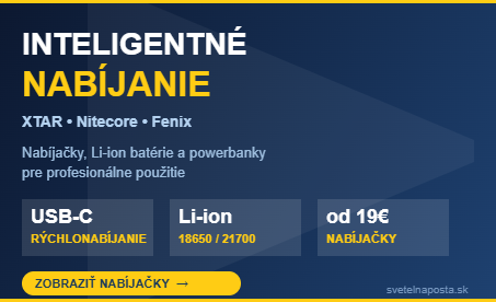 Inteligentne nabijanie XTAR Nitecore nabijacky a baterie