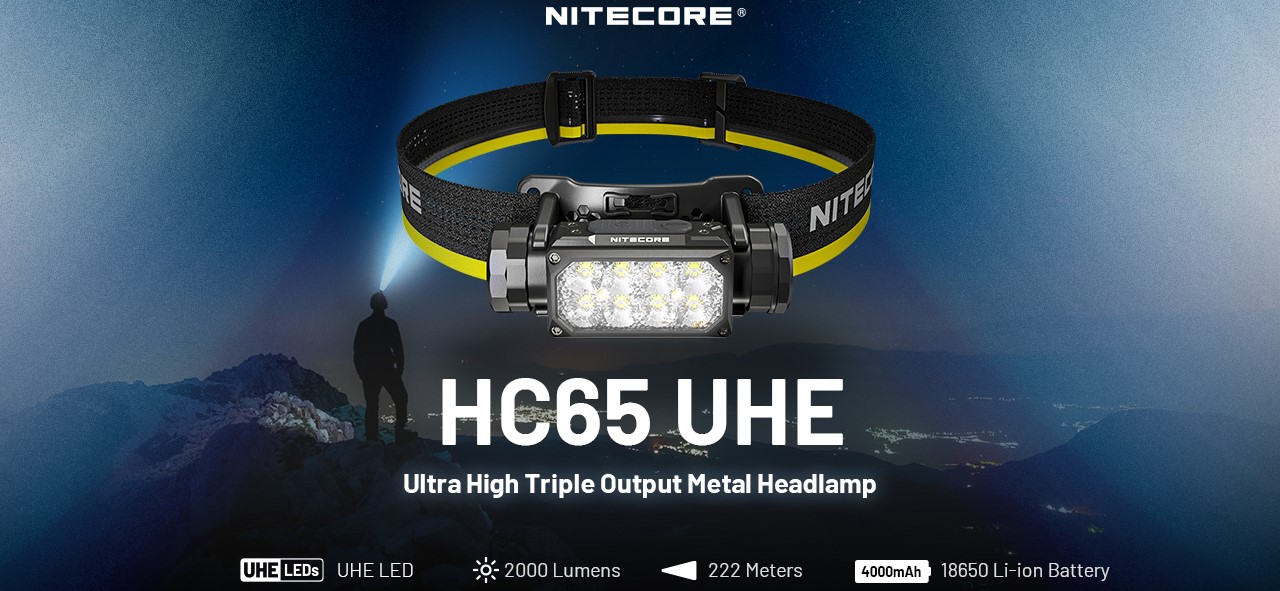 NITECORE HC65 UHE 8 x NiteLab UHE LED