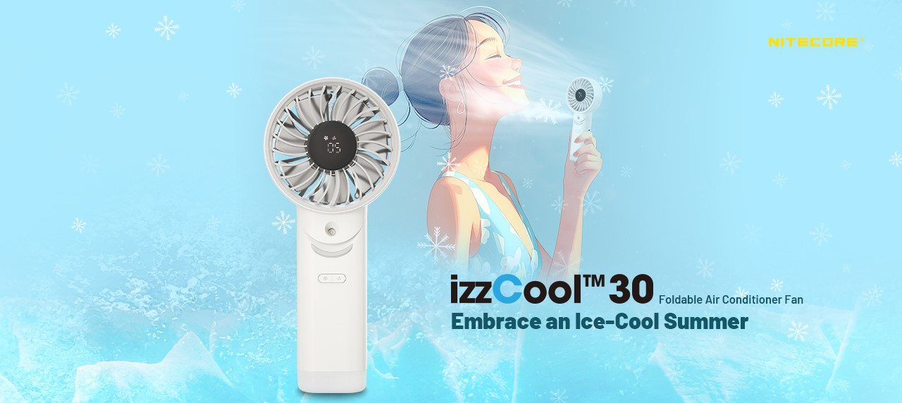 NITECORE izzCool™ 30 Elektrický cestovný ventilátor s vodnou hmlou