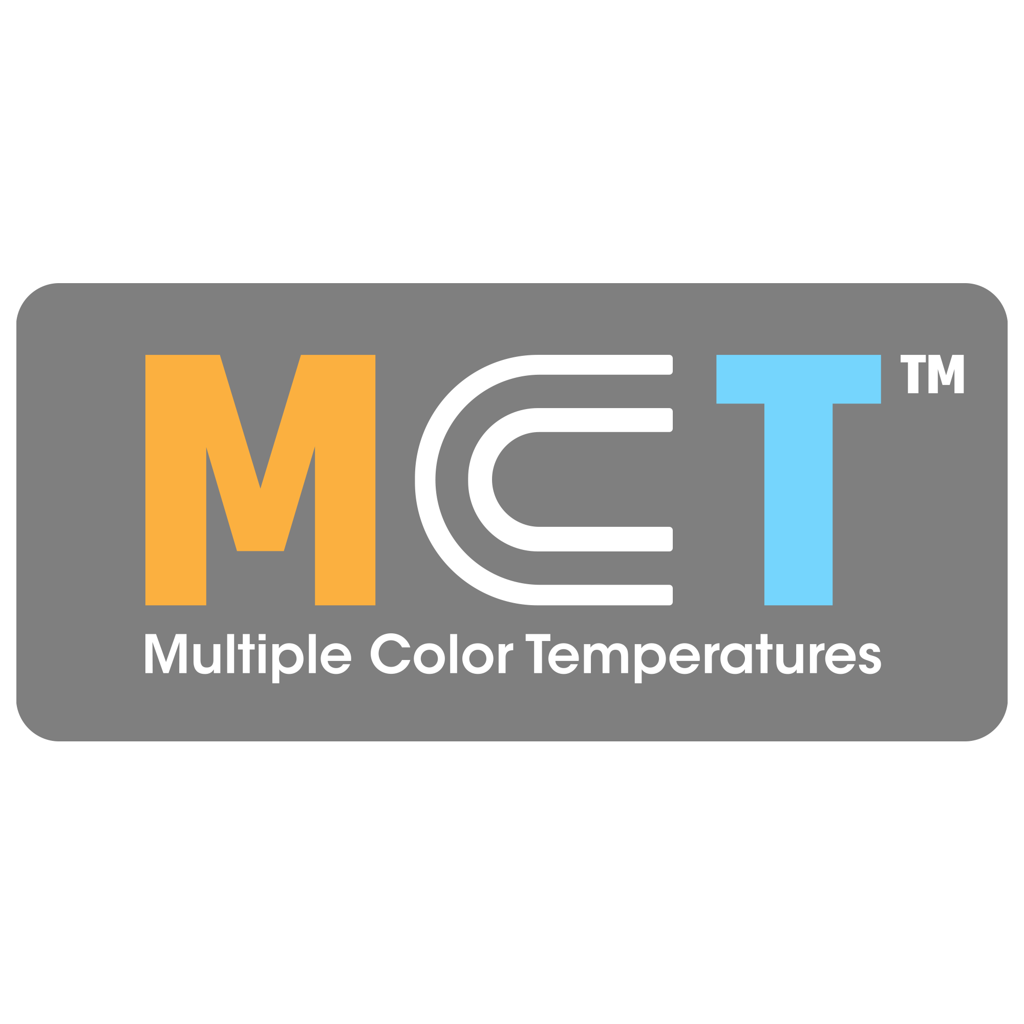 Nitecore MCT logo — Variable CRI Multiple Color Temperatures, MAX CRI 97