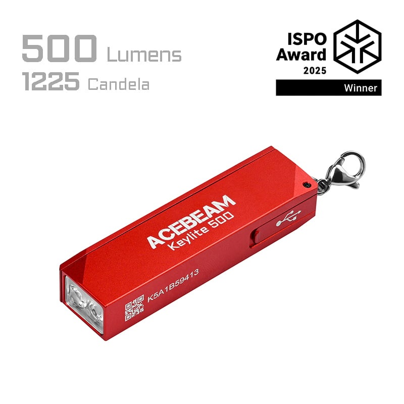 Acebeam Keylite 500 — kľúčenkové svetlo s 500 lúmenmi, ocenené ISPO Award 2025