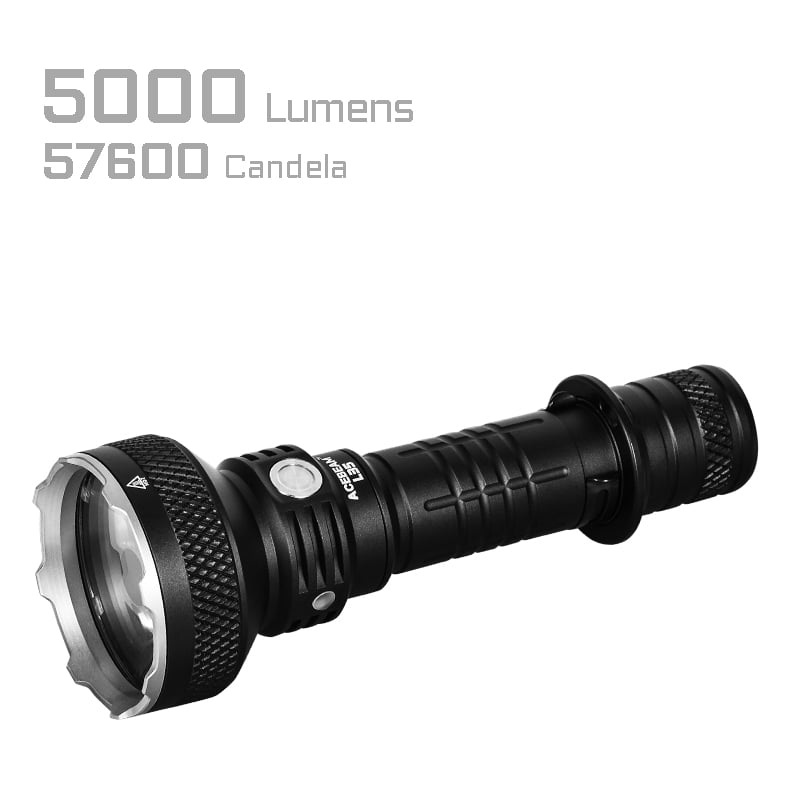 Acebeam L35 — taktická baterka 5 000 lm s dosvitom 480 m a oceľovým vencom