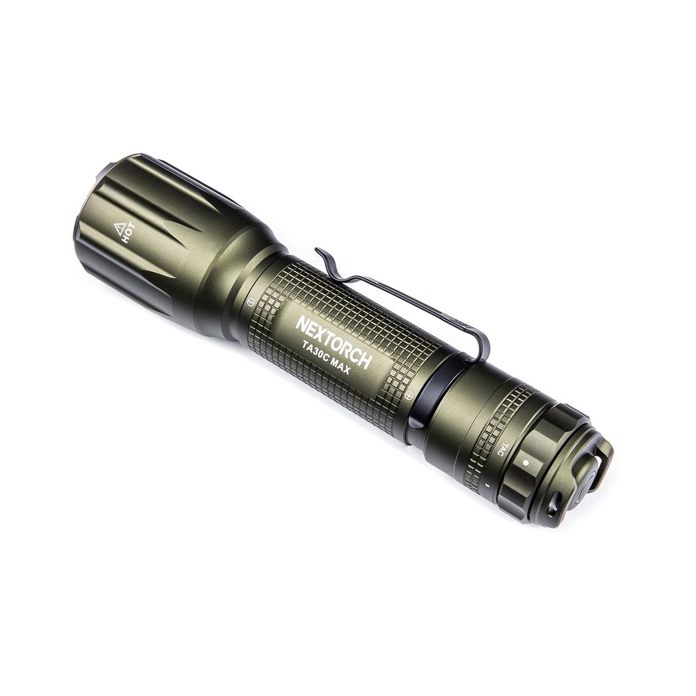 Nextorch TA30C MAX Oliver — taktická LED baterka v olivovej OD green farbe