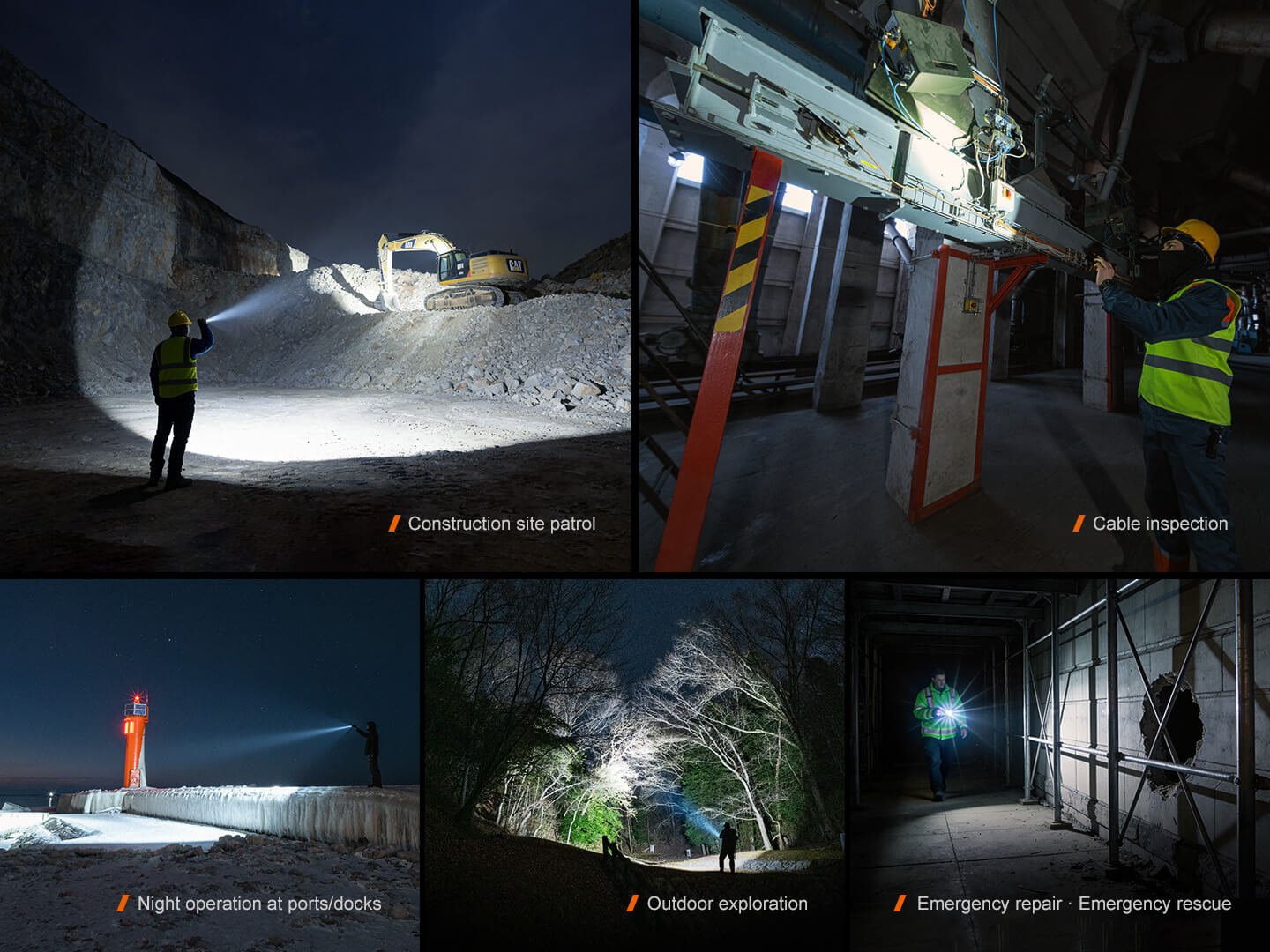 Fenix C7 V2.0 na obchôdzke staveniska, pri kontrole káblov, v prístave, v prírode aj pri havarijnej oprave